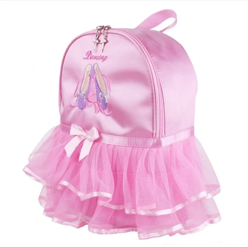 Cute Ballet Tutu Dress Dance Kits, Girls Personalized Waterproof Backpack Bag